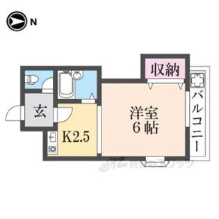 リバーサイド瓢箪山【3階】の間取り