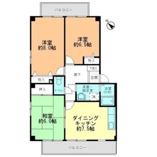 レジデンス馬木【3階】の間取り