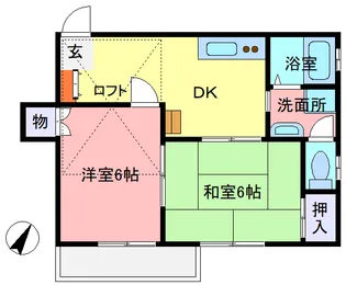 ビューハウス浪花【2階】の間取り
