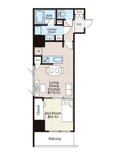 M Lavita MinamiAzabu【6階】の間取り