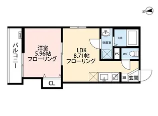 東京都立川市富士見町2【アパート】の間取り