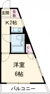 ロンスター三軒茶屋【2階】の間取り