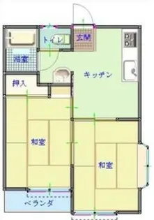 プラザサモワールIII【2階】の間取り