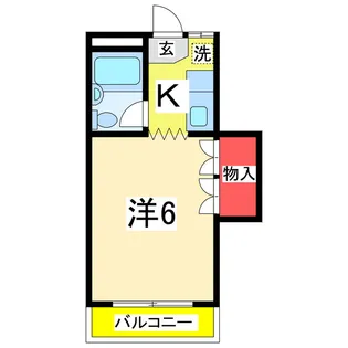 1Kの間取り画像