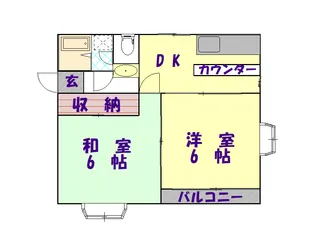 シティーハイツA【2階】の間取り