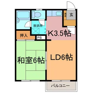 オーエムハイツII【3階】の間取り
