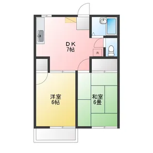 ハイツ西大根II【2階】の間取り