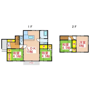鹿児島県姶良市加治木町反土【一戸建】の間取り