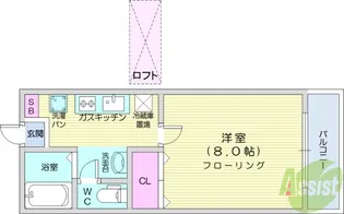 サントラコート栗生【1階】の間取り