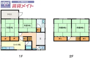 三重県伊勢市古市町【一戸建】の間取り