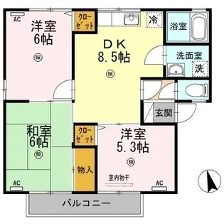 セジュール【1階】の間取り