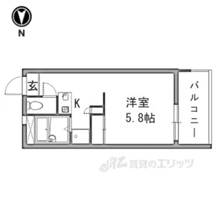 レオパレス緑の香芝【3階】の間取り