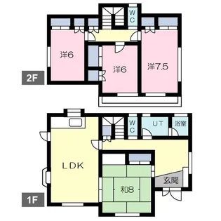 栃木県宇都宮市上戸祭町【一戸建】の間取り