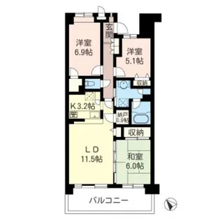 リンク・シティ小手指【4階】の間取り