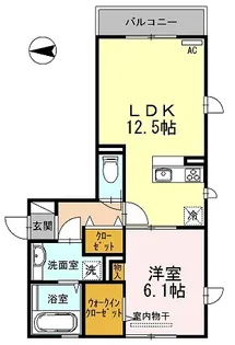 テルマエ北花田【2階】の間取り