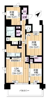 Brillia City 石神井公園 ATLAS8号棟【4階】の間取り