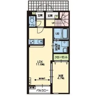 Creare(クレアーレ) B棟【1階】の間取り