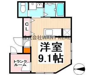 チェリードミーカン【1階】の間取り