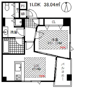 ポコアポコ三宮ハイタワー【7階】の間取り