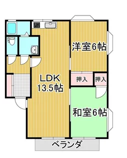ファーストハイツB【2階】の間取り
