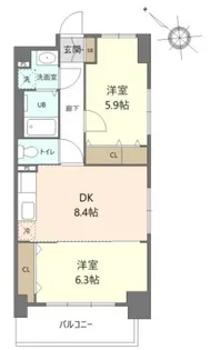 神奈川県横浜市港北区新横浜1【マンション】の間取り