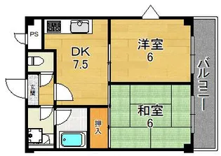 大阪府大阪市鶴見区鶴見6【マンション】の間取り