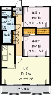 神奈川県川崎市高津区二子5【マンション】の間取り