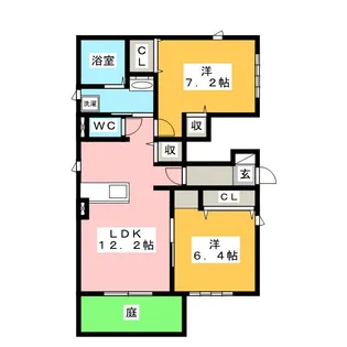 サンガーデンSHIMA【1階】の間取り