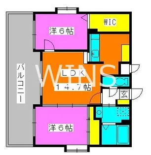 福岡県福岡市博多区比恵町【マンション】の間取り