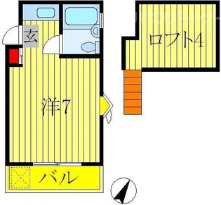フラットアサミ【2階】の間取り