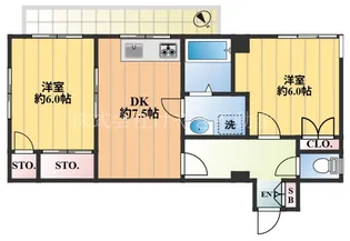ベルフォーレ北村【2階】の間取り