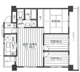寿康ハイム【5階】の間取り