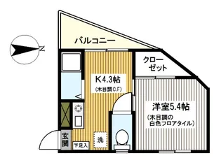 メイゾンチュトワイエ大倉山【3階】の間取り