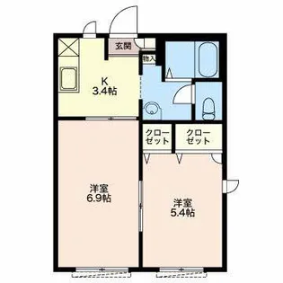 クローバー【1階】の間取り