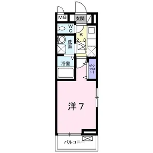 シャンドゥ フルールIV【1階】の間取り