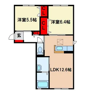 ガーデンヒル秋光【1階】の間取り