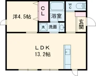 新潟県長岡市要町3【アパート】の間取り