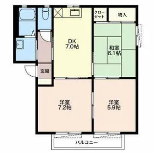 桜道コート【2階】の間取り