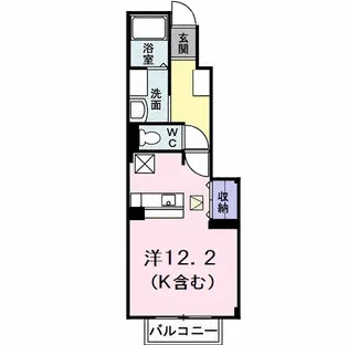 徳島県小松島市中田町字出口【アパート】の間取り