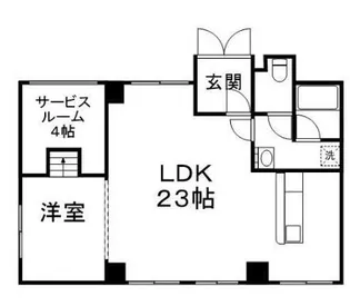メゾン千早【1階】の間取り
