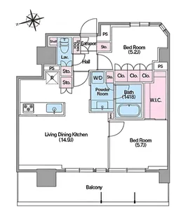 コンフォリア東新宿ステーションフロント【11階】の間取り