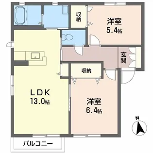 シャーメゾンManabe【2階】の間取り
