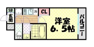 プレサンス四天王寺前夕陽ヶ丘【3階】の間取り