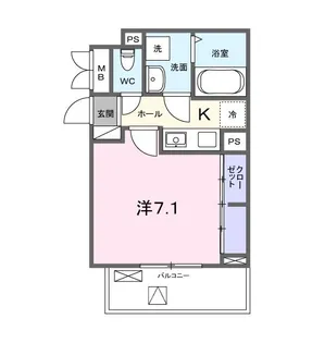 (仮)下鳥羽中円面田町アパート【3階】の間取り