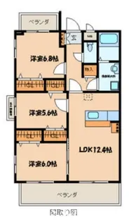 ルナコート博多南【3階】の間取り