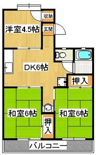サンハイツI【1階】の間取り