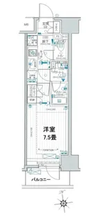 デュオステージ蒲田【9階】の間取り