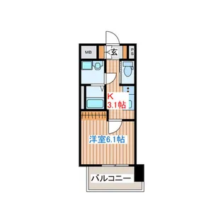 Brighton East【5階】の間取り