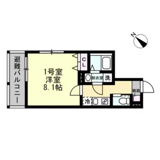 ベイルーム横須賀久里浜【3階】の間取り