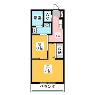 ヒルズコート平松【2階】の間取り
